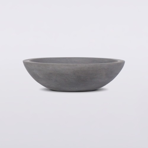 Vasque ronde en terrazzo gris diamètre 40 cm - Megha