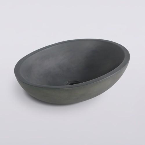 Vasque en béton ovale - Vert cuivré - Raw Blend