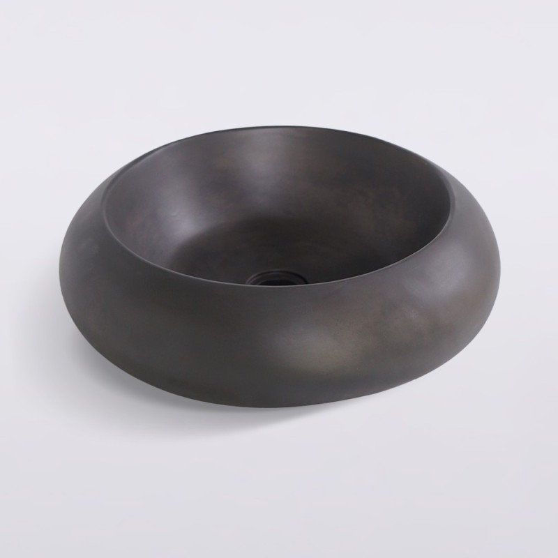 Vasque en béton ronde - Anthracite profond - Concrete Essence