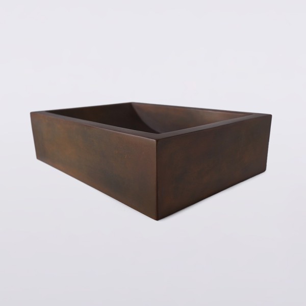 Vasque en béton rectangulaire - Brun vintage - Pure Cast