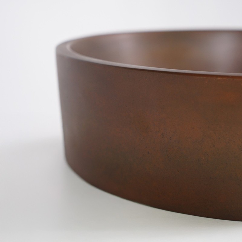 Vasque ronde en béton - Brun vintage - Mineral