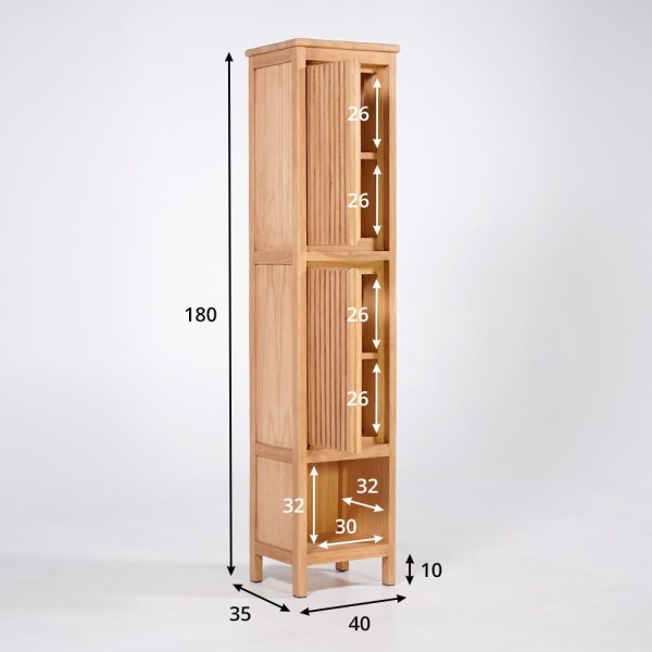 Colonne de salle de bain en bois massif - Rohini