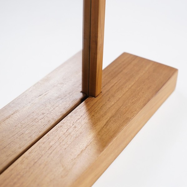 Miroir avec tablette intégree en teck massif - Leela