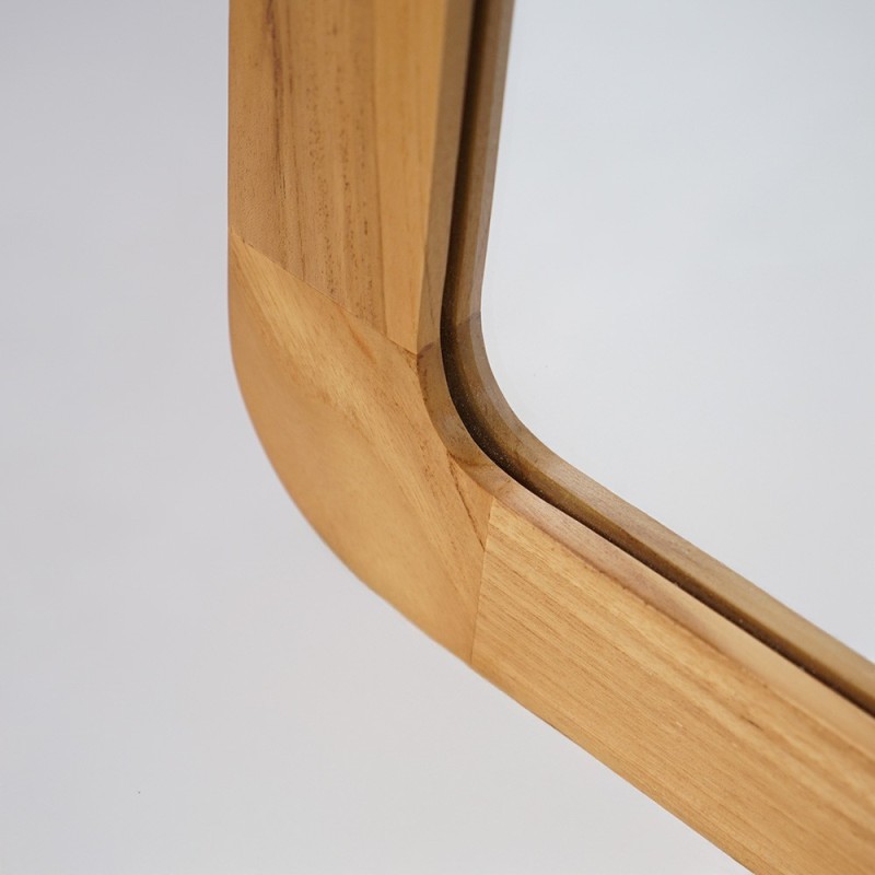 Miroir de salle de bain rectangulaire 80 cm x 70 cm avec bords arrondis