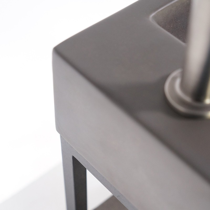 Lave-mains avec porte-serviette et vasque en béton - Core