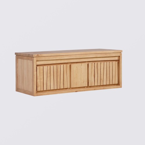 Meuble de salle de bain en bois naturel 120 cm - Neo