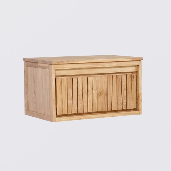 Meuble de salle de bain en bois naturel 80 cm - Neo