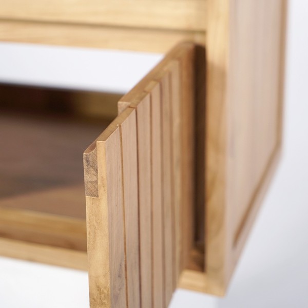 Meuble de salle de bain en bois naturel 80 cm - Neo