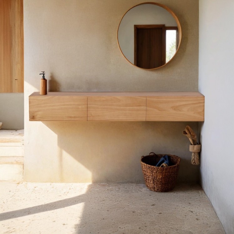 Meuble rangement de salle de bain 140 cm - Trinity