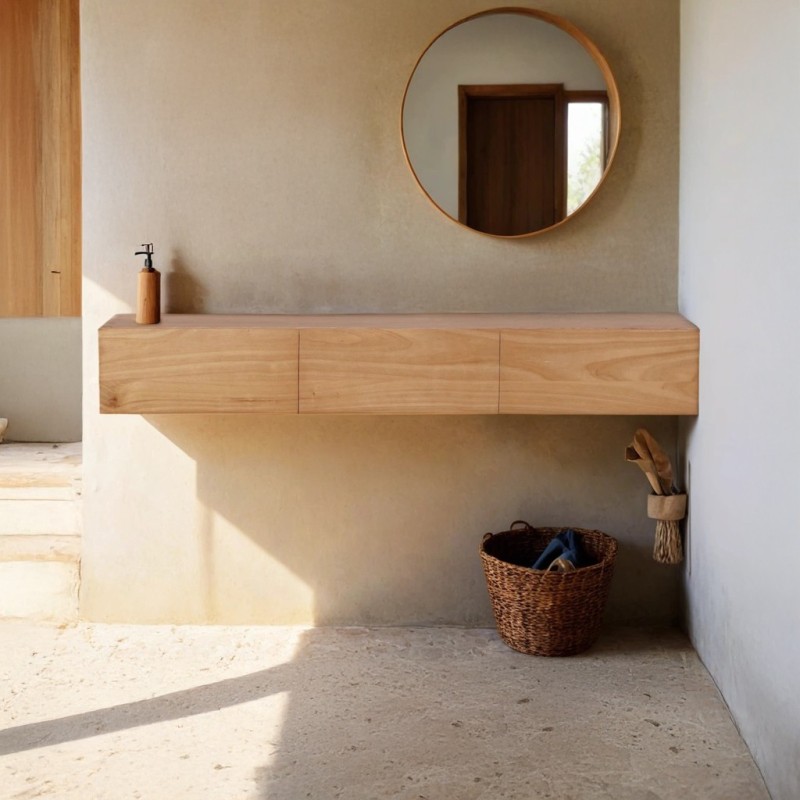 Meuble rangement de salle de bain 140 cm - Trinity