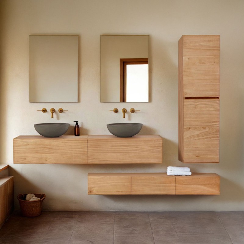 Meuble rangement de salle de bain 140 cm - Trinity