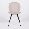 Chaise de salle à manger en tissu couleur sable et pieds en noir - Cloud