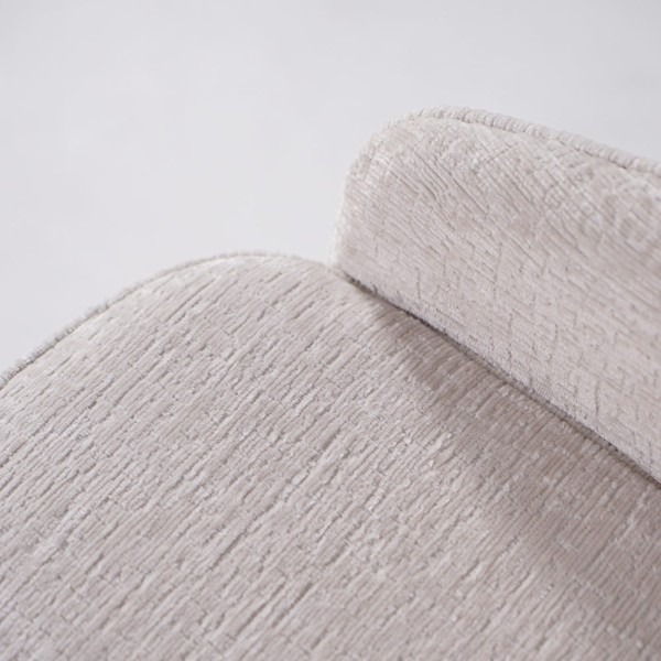 Chaise de salle à manger en velours gris clair et pieds en métal noir - Oslo Velvet