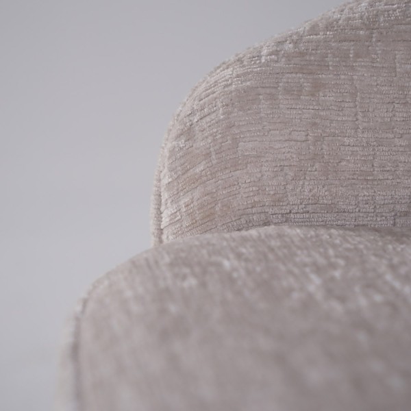 Chaise de salle à manger en velours gris clair et pieds en métal noir - Oslo Velvet