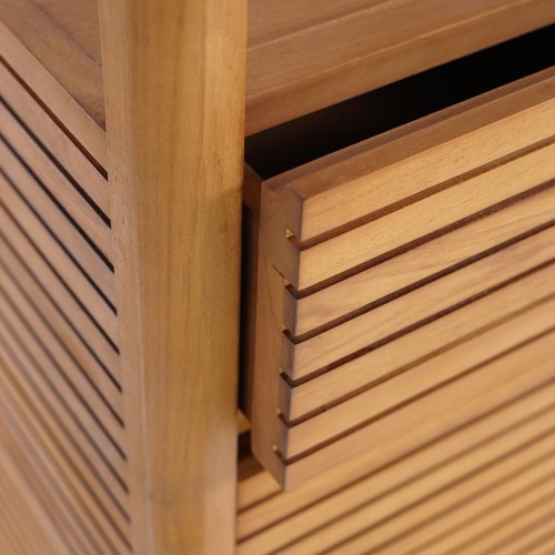 Colonne de salle de bain en bois de teck - Kama