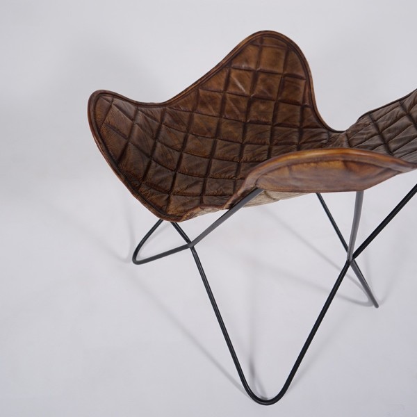 Chaise papillon en cuir - Lepidoptera