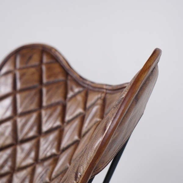 Chaise papillon en cuir - Lepidoptera