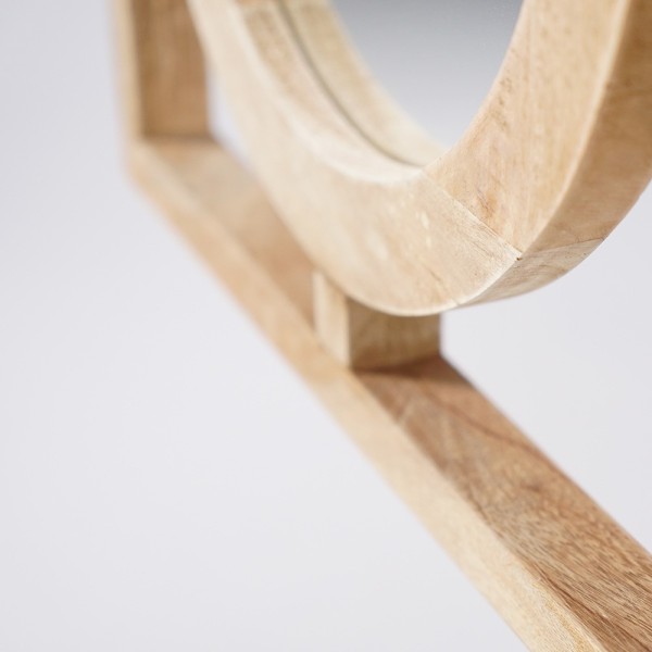 Ensemble rectangulaire 145 x 50 cm de miroirs ronds avec cadre en bois - Ellipse