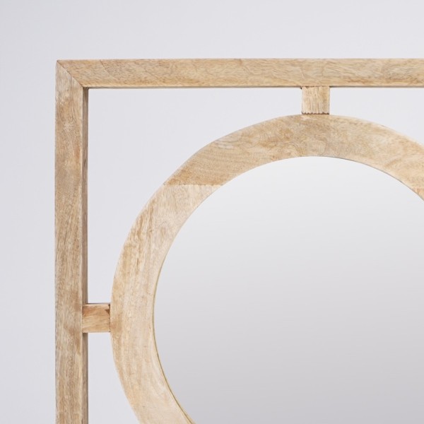 Ensemble rectangulaire 145 x 50 cm de miroirs ronds avec cadre en bois - Ellipse