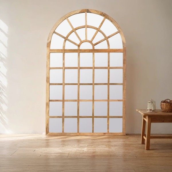 Miroir 100 x 159 cm avec cadre en bois naturel