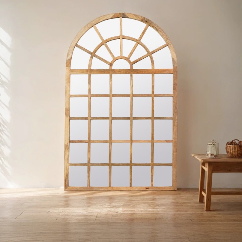 Miroir 100 x 159 cm avec cadre en bois naturel
