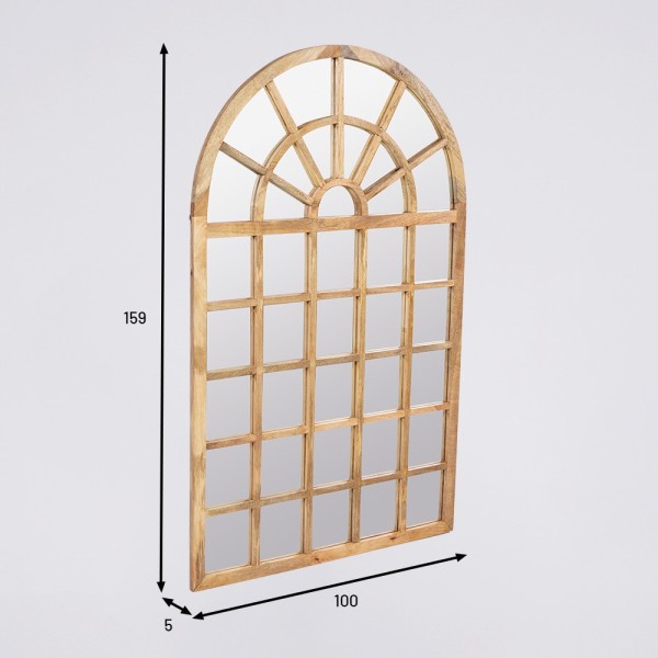 Miroir 100 x 159 cm avec cadre en bois naturel
