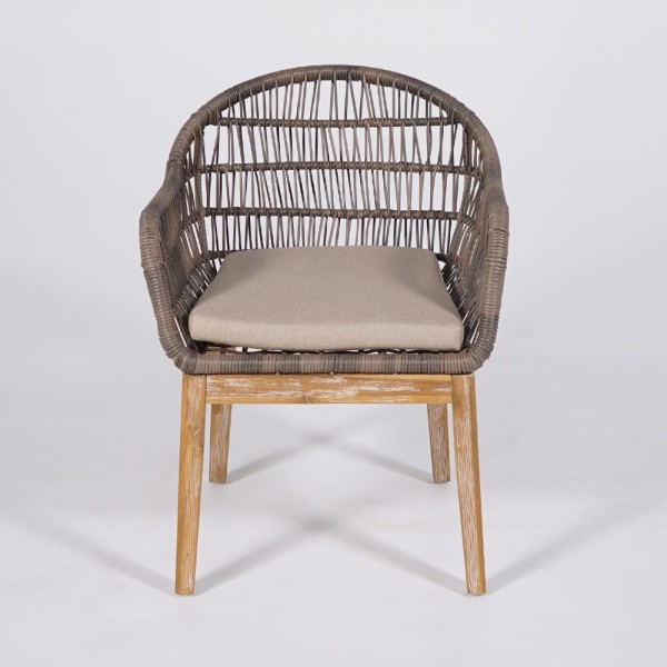 Chaise en bois et rotin tressé - Java