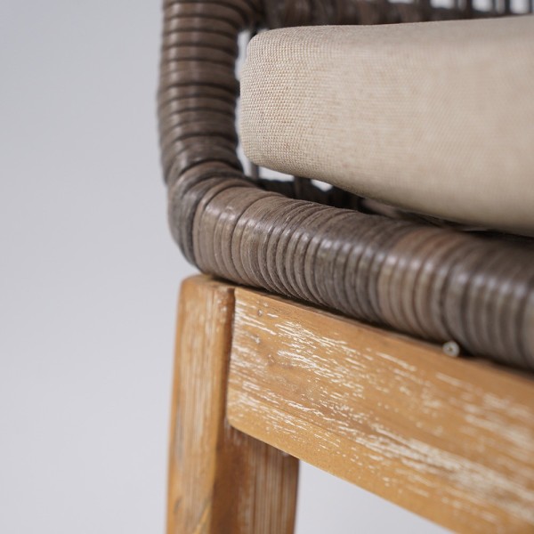 Chaise en bois et rotin tressé - Java