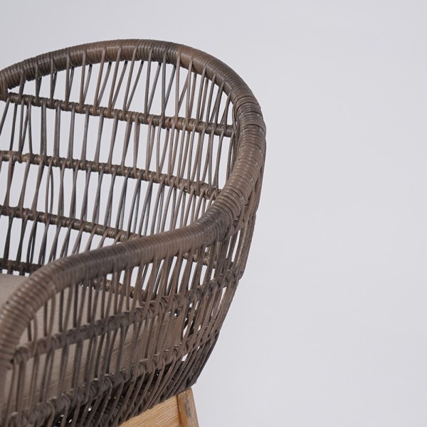Chaise en bois et rotin tressé - Java