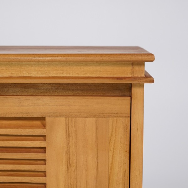 Meuble de salle de bain 120 cm double vasque en teck massif - Mira