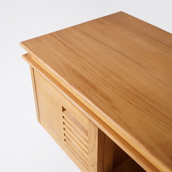 Meuble de salle de bain 120 cm double vasque en teck massif - Mira