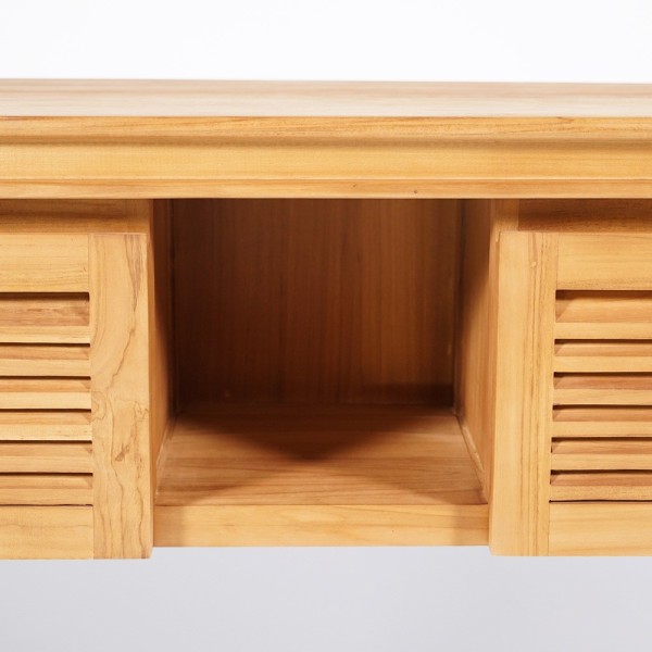 Meuble de salle de bain 120 cm double vasque en teck massif - Mira