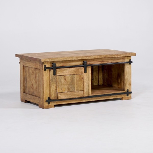 Table basse industrielle bois et métal 100cm - Paris