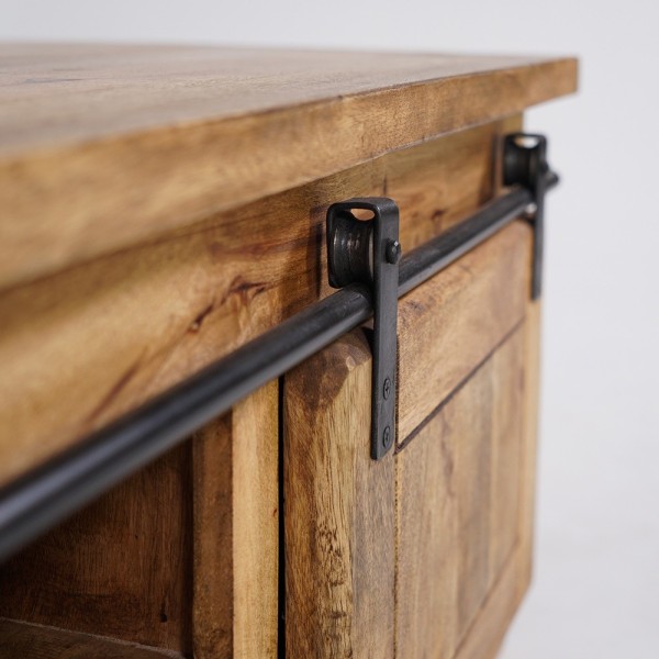 Table basse industrielle bois et métal 100cm - Paris