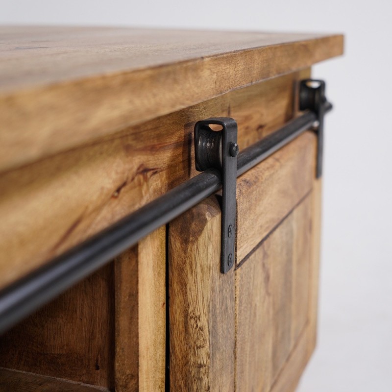Table basse industrielle bois et métal 100cm - Paris