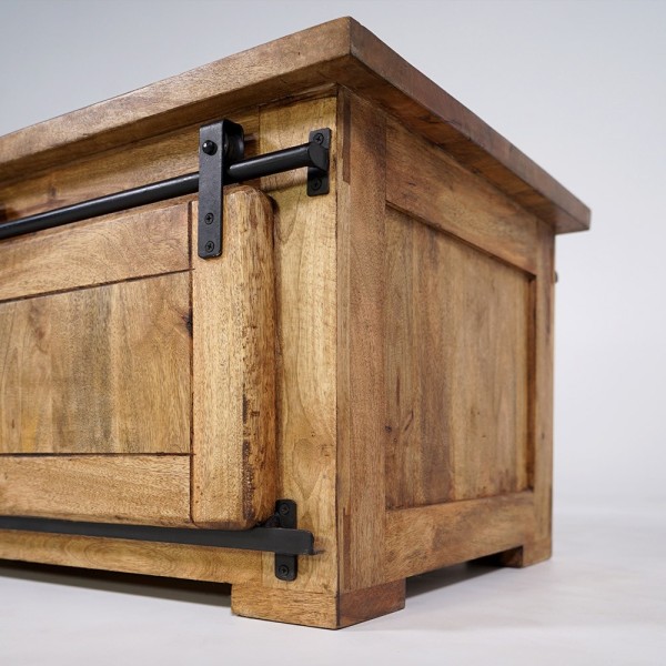 Table basse industrielle bois et métal 100cm - Paris