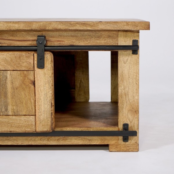 Table basse industrielle bois et métal 100cm - Paris