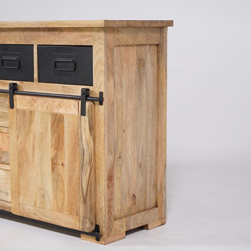 Buffet industriel bois et métal 150cm - Paris