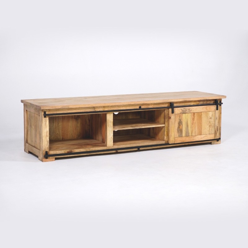 Meuble TV industriel bois et métal 200 cm - Paris