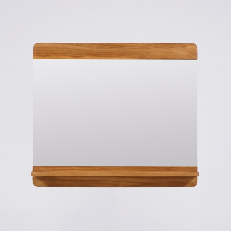 Miroir rectangulaire en teck massif - Amrita