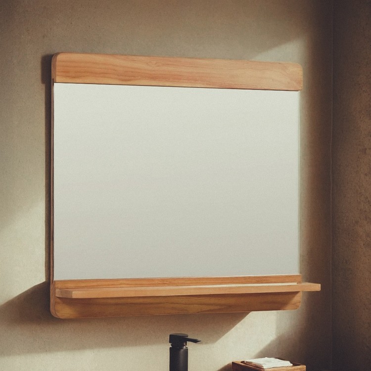 Miroir rectangulaire en teck massif - Amrita
