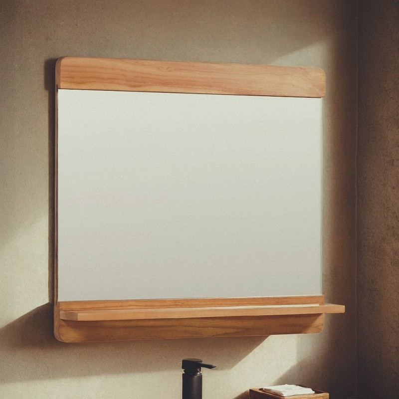 Miroir rectangulaire en teck massif - Amrita