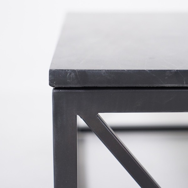 Table basse carrée en marbre noir - Verona