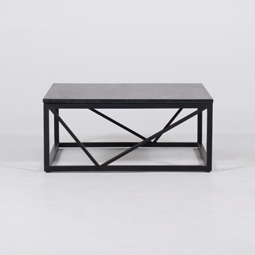 Table basse carrée en marbre noir - Verona