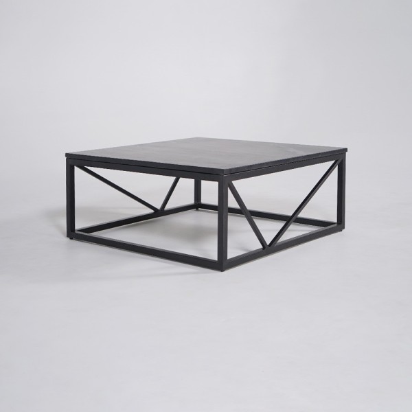 Table basse carrée en marbre noir - Verona