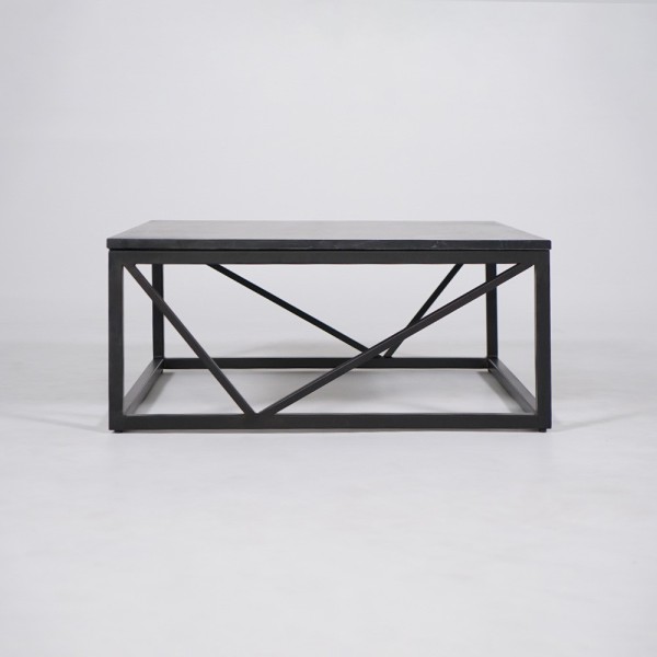 Table basse carrée en marbre noir - Verona