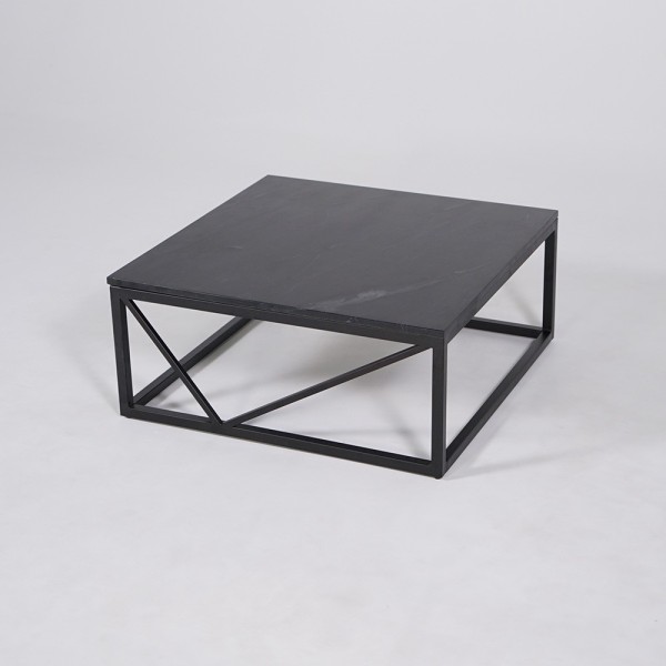 Table basse carrée en marbre noir - Verona