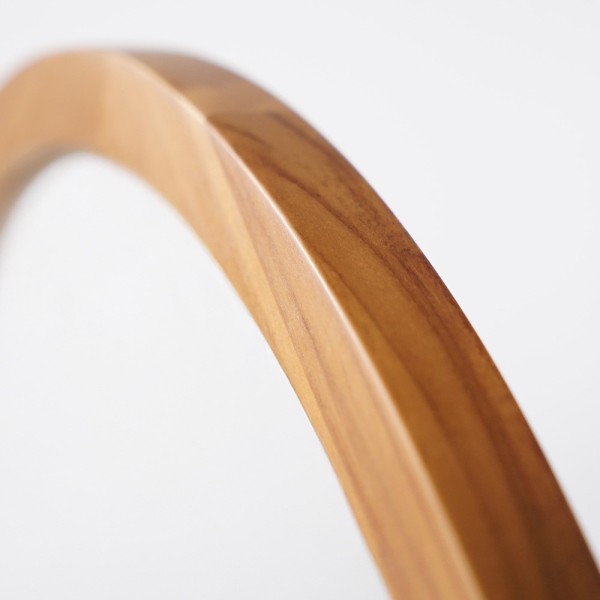 Miroir rond en bois massif de teck - La Luna