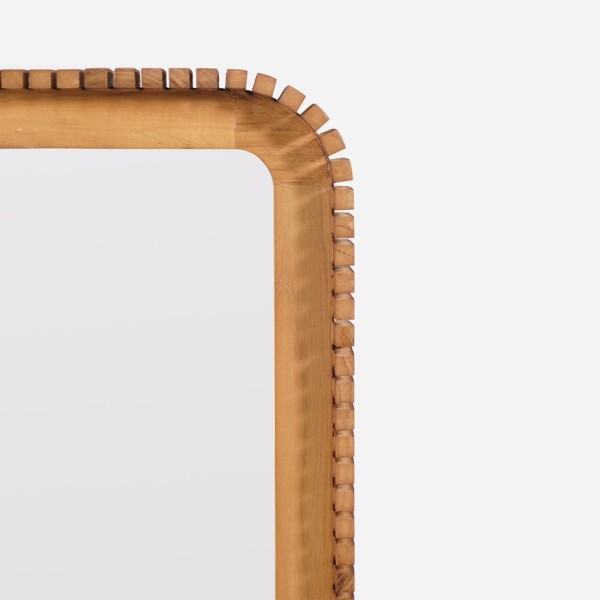 Miroir rectangulaire en bois de teck 80 x 60 cm - Beria