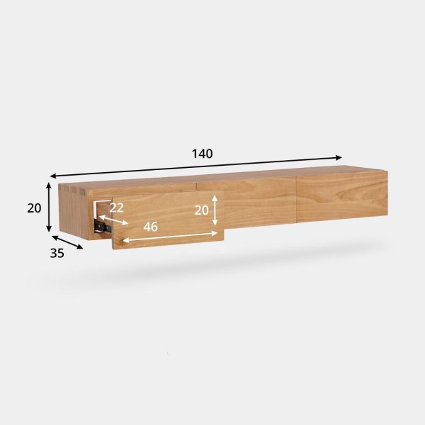 Meuble rangement de salle de bain 140 cm - Trinity